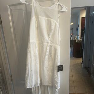 NWT Lulus high low white dress size L
